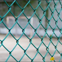 Green PVC Coated Chain Link Fencing Wire Mesh