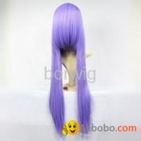 Long Straight Light Purple Cosplay Wig Synthetic Hair Wig Customized Wigs