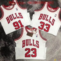 NBA New Jersey MN Heat Pressed Vintage Jersey,SW Bulls 23 # 33 # 91 # Sweatshirt