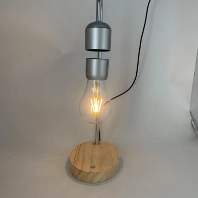 spinning magnetic levitation desk floating night light bulb lamp for home decorpicture1