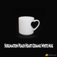 Sublimation Transfer Peach Heart Ceramic Mugs