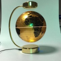 8inch stainless steel maglev levitate  floating globe with lighting change color