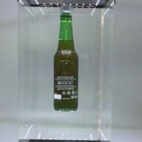 new transparent case magnetic floating levitate pop jewelry beer bottle display
