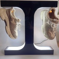 magnetic levitating shoe display Magnetic rotating floating shoe display stand