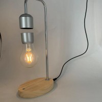 wooden base magnetic floating levitation led bulb lamp lighting
