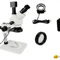 VGA 7-45X Trinocular Stereo Microscope For Phone Logic Board Repair