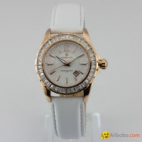 2013 new arrival leather strap lady watch