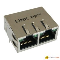 JG0-0129NL / JXG0-0129NL 1X2 10/100 Base-t  RJ45 Connector Magjack