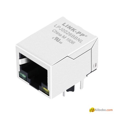 J0026D01BNL 1X1 Port 100 Base-TX 8 Pin RJ45 8P8C Female Connectorpicture1