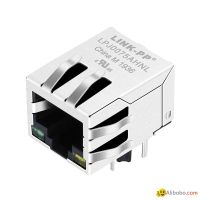 48F-33GY3DS2NL Jack 1x1 RJ45 and RJ45 Magnetic Connectorpicture1