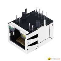 XRJG-01P-1-D3C-210 Tab Down Single Port RJ45 Connector Price With LED