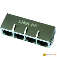 J8064D648ANL 1x4 RJ45 Connector with 10/100 Base-T Integrated Magnetics