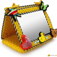 Colorful Baby 2-in-1 Crib & Floor Panel Mirror