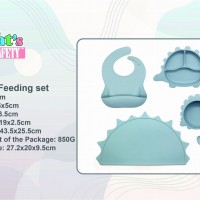 Silicon Feeding Set_Dinosaur Shape