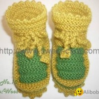 Fashion hand knit baby cotton lining shoes with comfortable design (Item No.10)