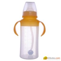 240ml baby silicone feeding bottle with handle