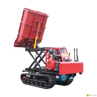 rubber track palm garden transporter with scissor lift