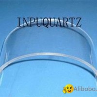 Clear quartz tube with half round part