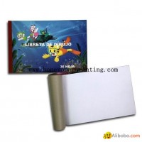 35 sheets drawing book  sketchbook staple binding with red type fancy degisn