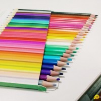 Wooden-Free Plastic 12 Color 7 Inch Pencil