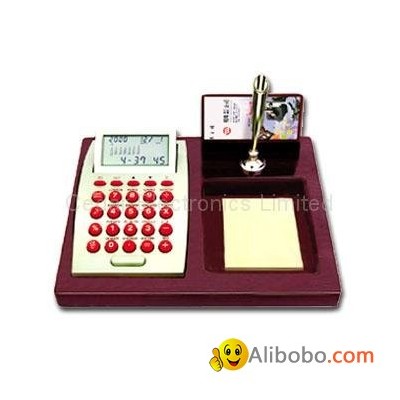 LCD Calendar Calculator on Stationery Wood Basepicture1