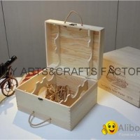 6 bottle wooden wine crate
