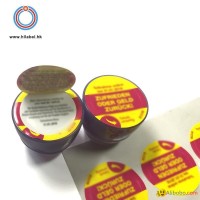 Adhesive customized beauty usage label multi layer peel and read label sticker