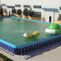 Metal frame pool for water park