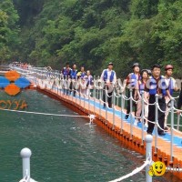 Floating bridge and walkway