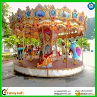 amusement park rides carousel horse, merry go round for kids