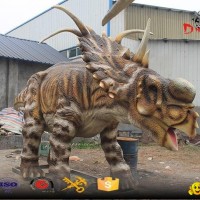 Animatronic real life size dinosaure simulation outdoor display