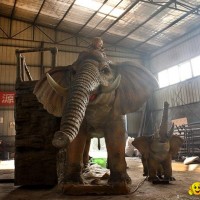 water spray life size elephant for amusement park