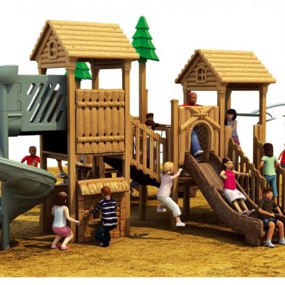 outdoor playground amusement wooden slidespicture1
