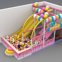Mini Soft Indoor playground for Toddlers with Ball pool and Slide