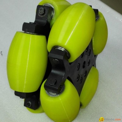 254MM ALUMINUM OMNI WHEEL WITH PU ROLLER(500KG LOAD CAPACITY)NW254Apicture1