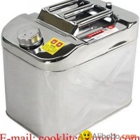 Stainless Steel Jerry Can 20 Liter Petrol Diesel Container Fuel Water Carrier