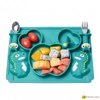 100% Food Grade Suction Plate Suction With Lid Dragon Silicon Plate Set