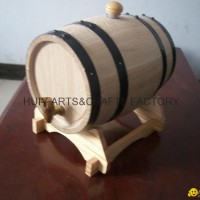 American Oak Barrel with Black Hoops