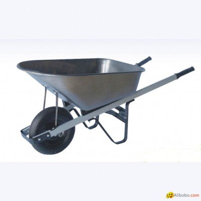 GARDEN TOOLS HEAVY DUTY 90L STEEL WHEELBARROW WB6024 WITH RUBBER WHEELpicture1