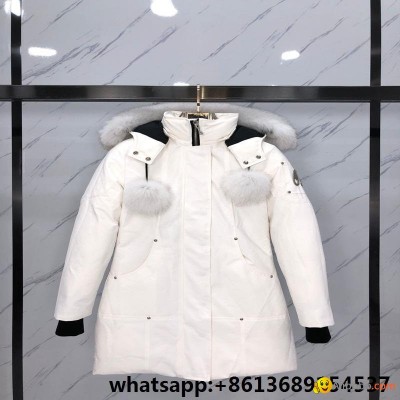 moose knuckles jwhite down-filled puffer jacket,moose knuckles black shearlingpicture1