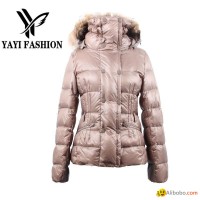 Double-breasted cotton thick filling high quality warm winter women outcoat