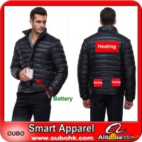 Black men jackets down coats with battery system heating clothing warm OUBOHK