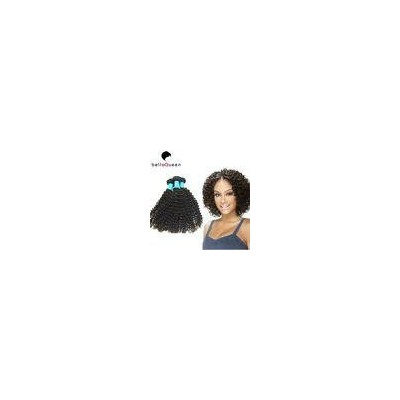 Kinky Curly Natural Black Brazilian Virgin Human Hair Weaving Without Chemicalpicture1