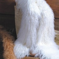 sheep fur shawl