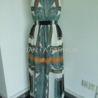 R395 scarf print maxi