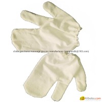 ayurvedic garshana 100% raw silk dry massage gloves