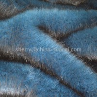 tip printed long pile faux fur