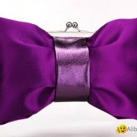 Satin bowknot handbag