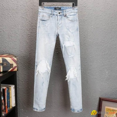 classic jeans ,Amiri brand jeans for men and women,light blue Amiri long jeanspicture1