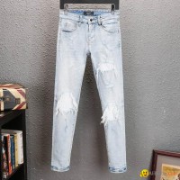 classic jeans ,Amiri brand jeans for men and women,light blue Amiri long jeans